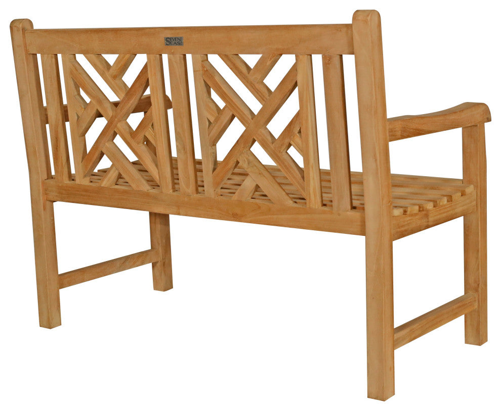 Teak Wood Saint Thomas Outdoor Patio Bench, 4 Foot