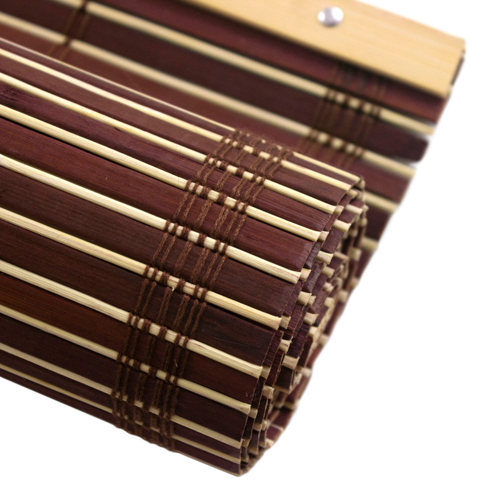 Bamboo Cordless Window Shade, Mahogany, 48" W