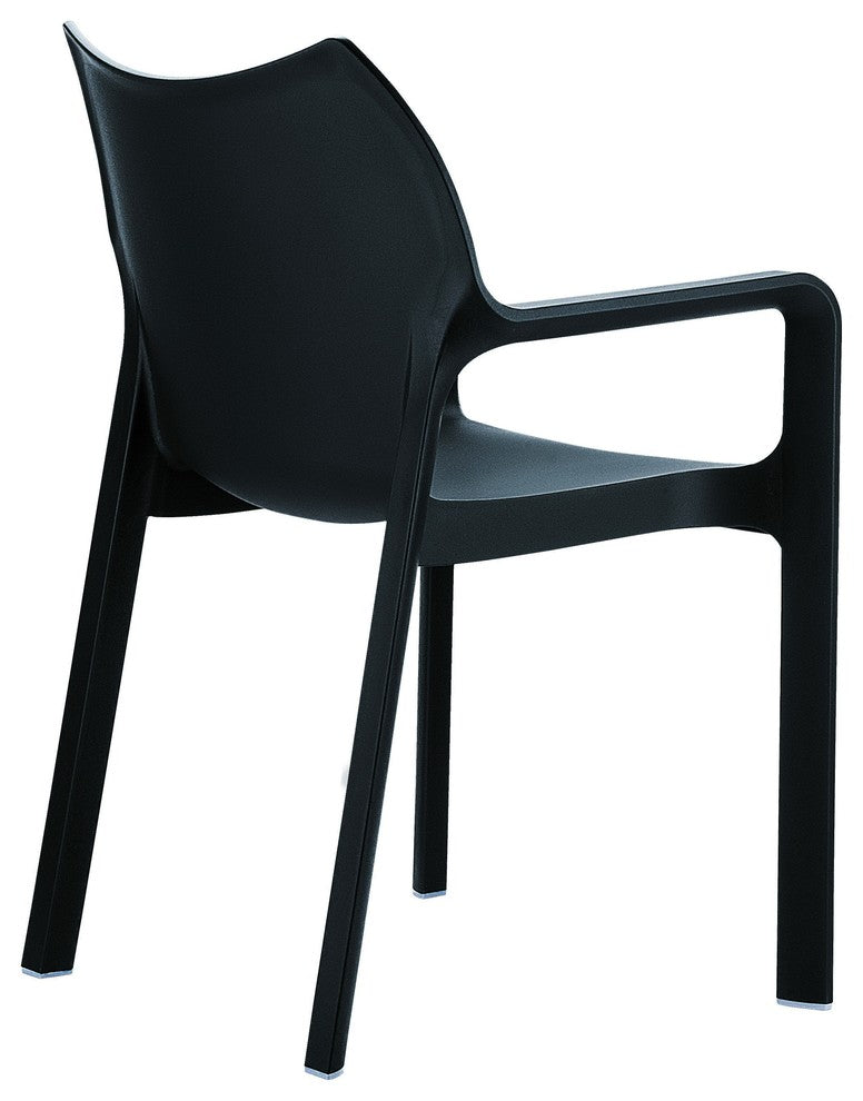 Compamia Diva Outdoor Dining Armchair, Set of 2, Black