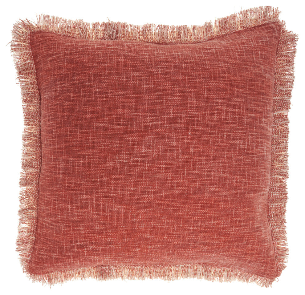 Nourison Home 22"x22" Nicole Curtis Pillow Printed Stonewash Rust Throw Pillow