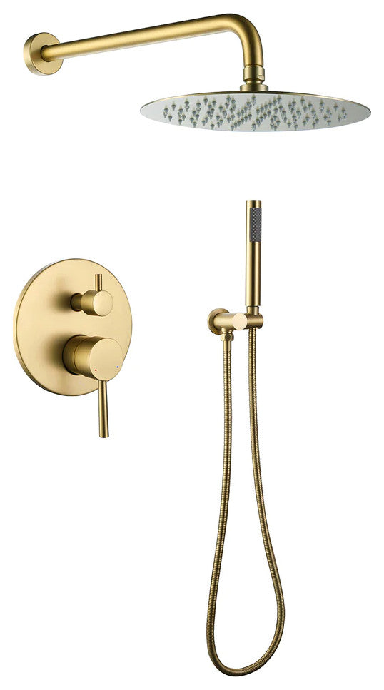 RBROHANT Wall Mount Shower Faucet Set Contain Pressure Balance Shower Valve Kit