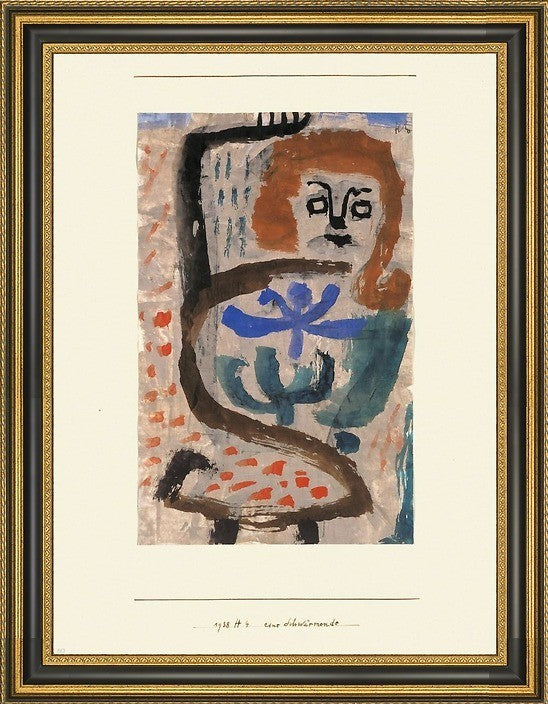 Paul Klee A Swarming - 21" x 28" Framed Premium Canvas Print