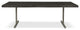 Brooks Dining Table, T Base, 40"x92", Ebonized Top, Pewter Base