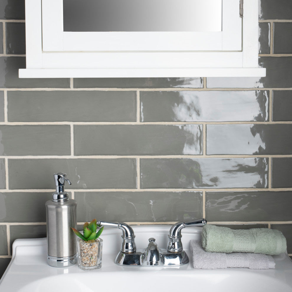 Chester Ceramic Wall Tile, Grey