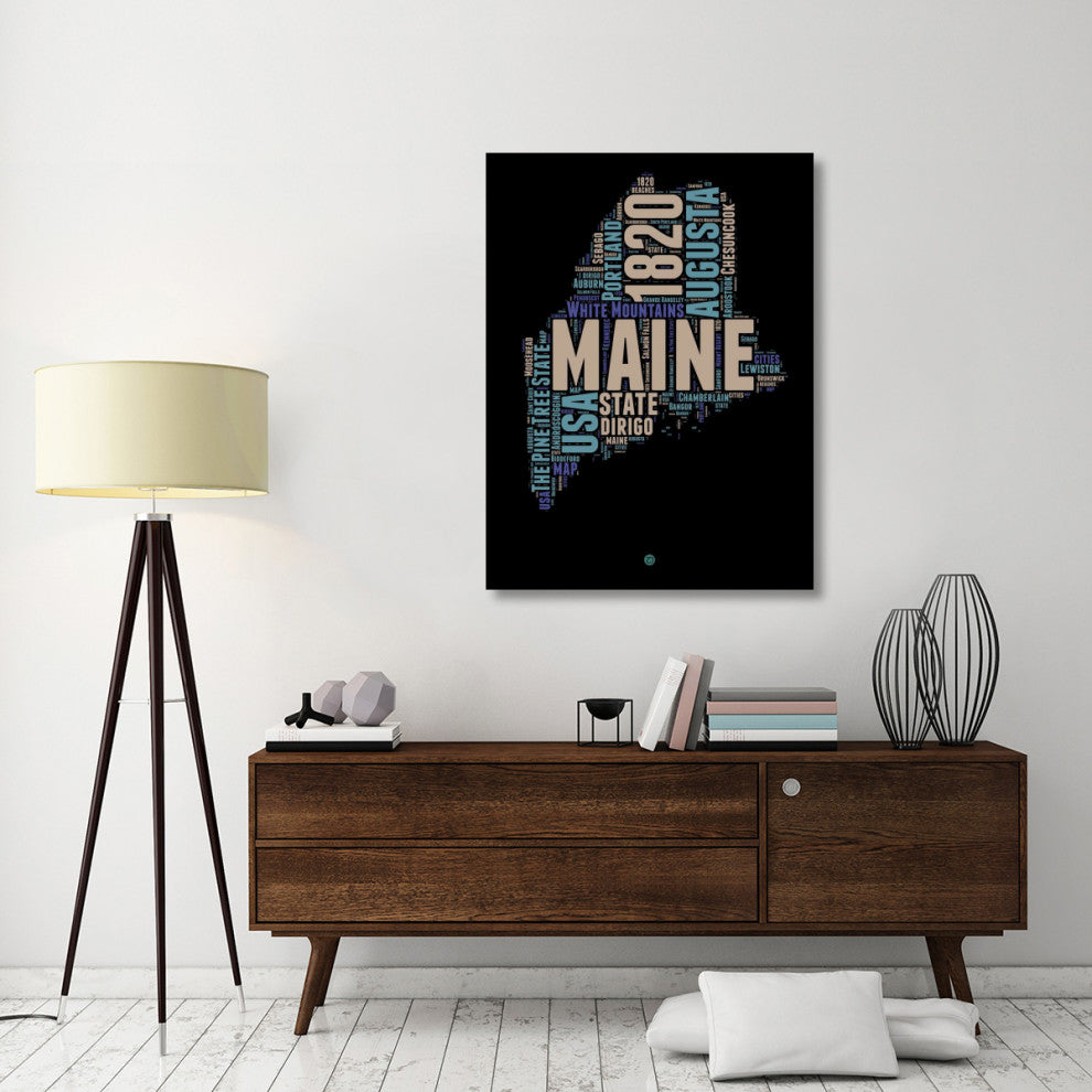 "Maine Word Cloud 1" Fine Art Print