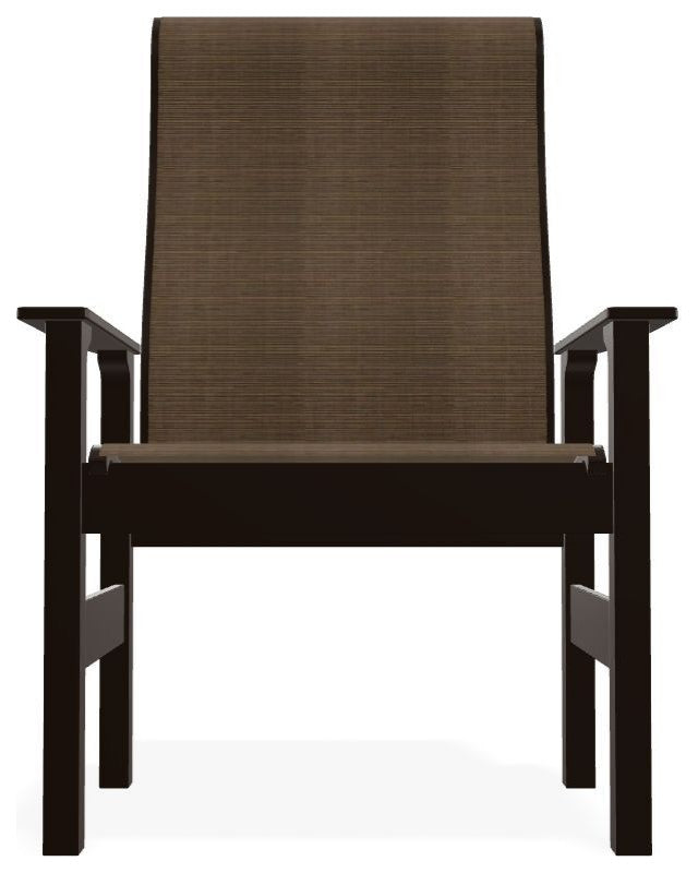 Leeward Sling Outdoor Armchair, Bark/Kona