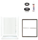 Sterling Alcove 60"x36"x77" Vikrell Center Shower Kit, White