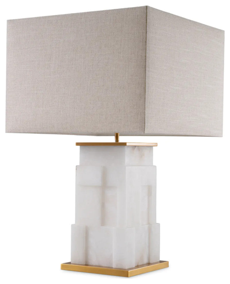 Alabaster Base Table Lamp, Eichholtz Fabiano