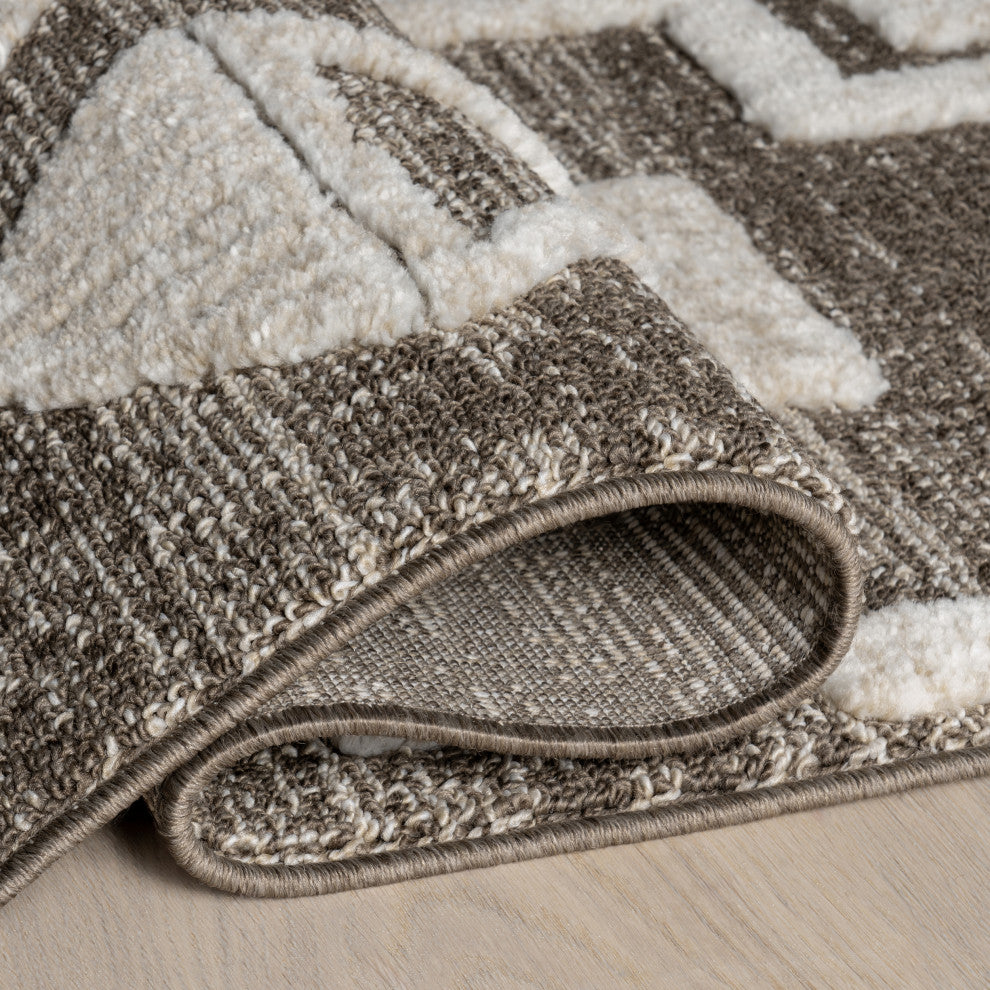Gatsby Southwestern Tasseled Area Rug, Brown 3' x 5'