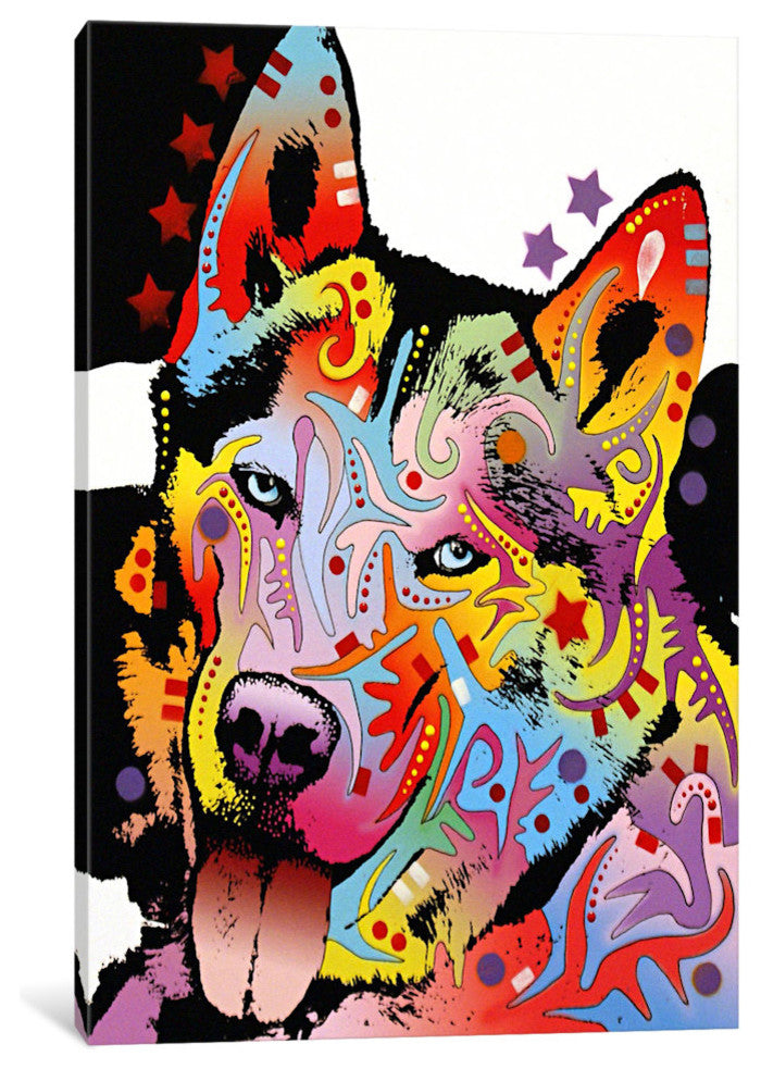 "Siberian Husky" Wrapped Canvas Art Print, 40x26x1.5