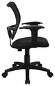 Mid-Back Black Mesh Swivel Task Chair with Adjustable Arms