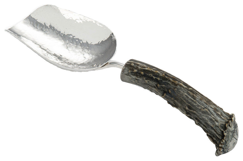 Ice Scoop, Silver, Large, Burr Handle