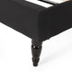 Winston Contemporary Upholstered King Bed Platform, Black