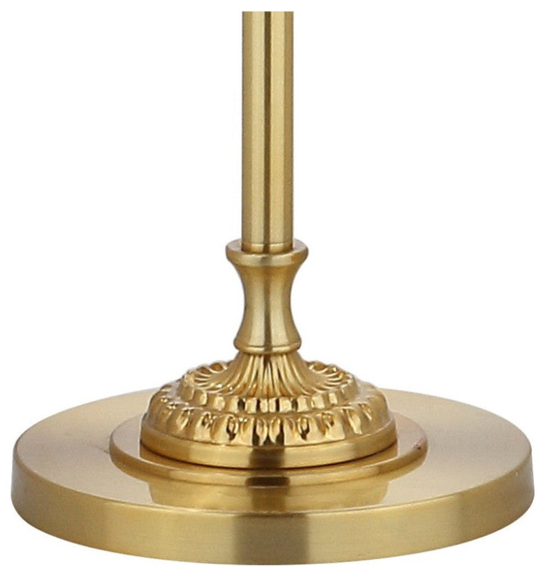 Adalyn 61" Crystal and Metal Floor Lamp, Clear and Brass Gold