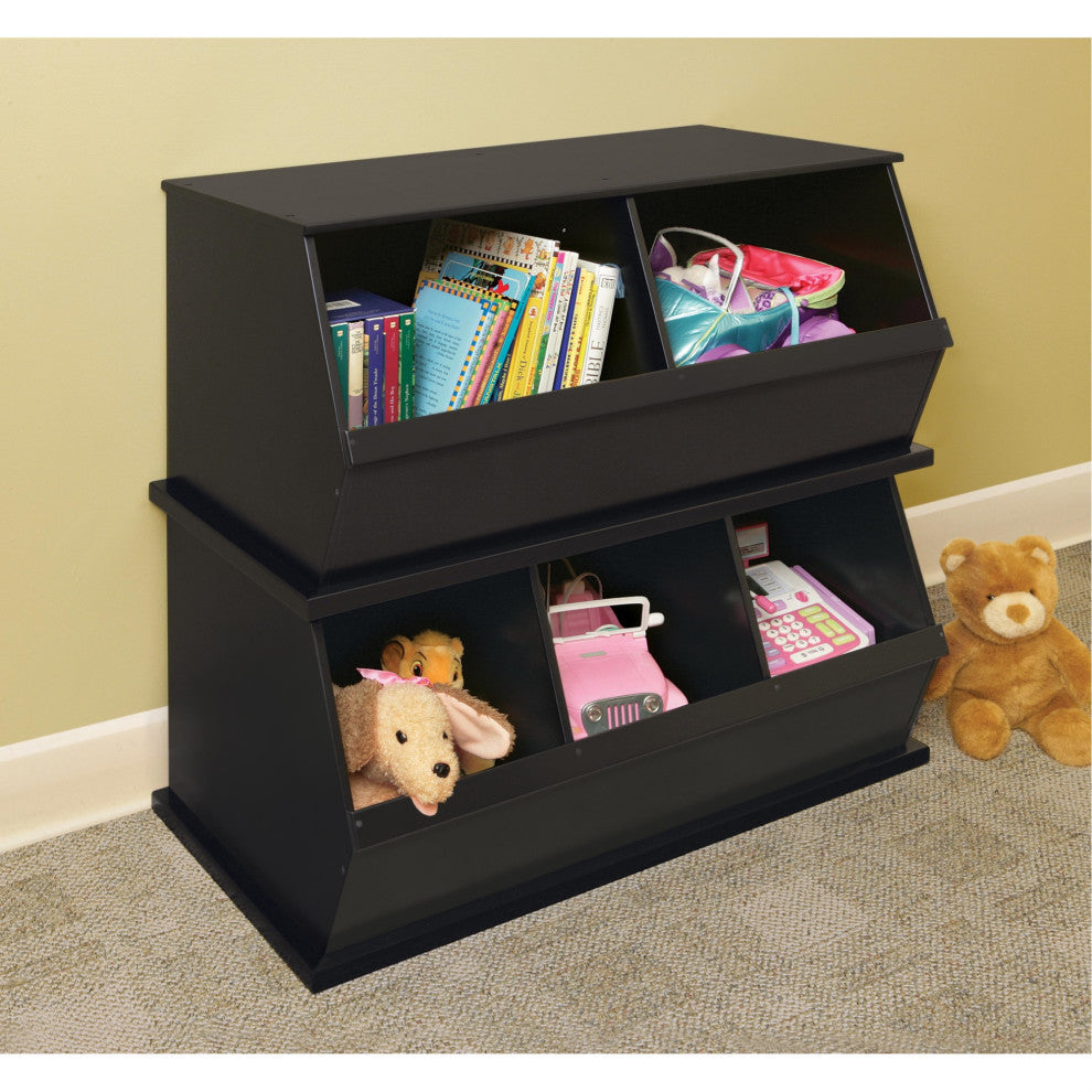 Three Bin Storage Cubby, Espresso
