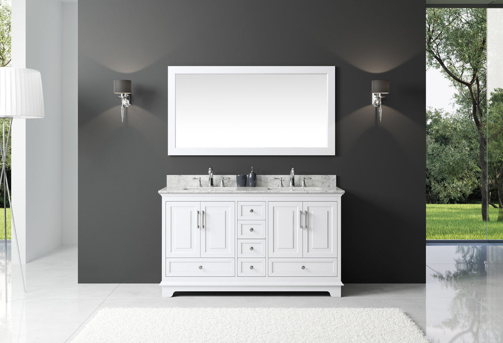 60" Double Sink Bathroom Vanity Base