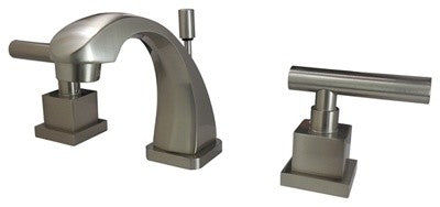 Kingston Brass Widespread Bathroom Faucet With Brass Pop-Up, Brushed Nickel
