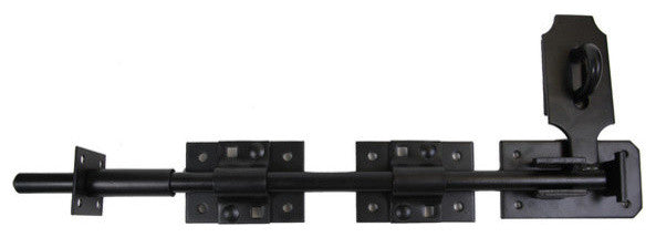 Heavy Locking Garage Door Bolt, Galvanized, 18"