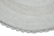 Saffron Fabs Bath Rug 36" Reversible Hand Knit Crochet Lace Border, White