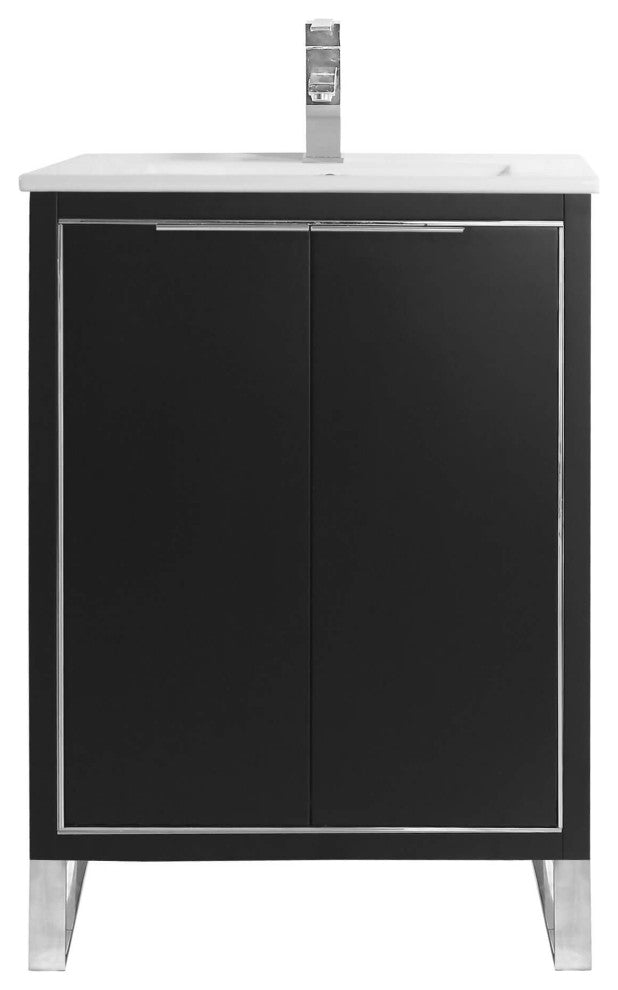 Fine Fixtures Opulence Collection Bathroom Vanity with White Ceramic Sink