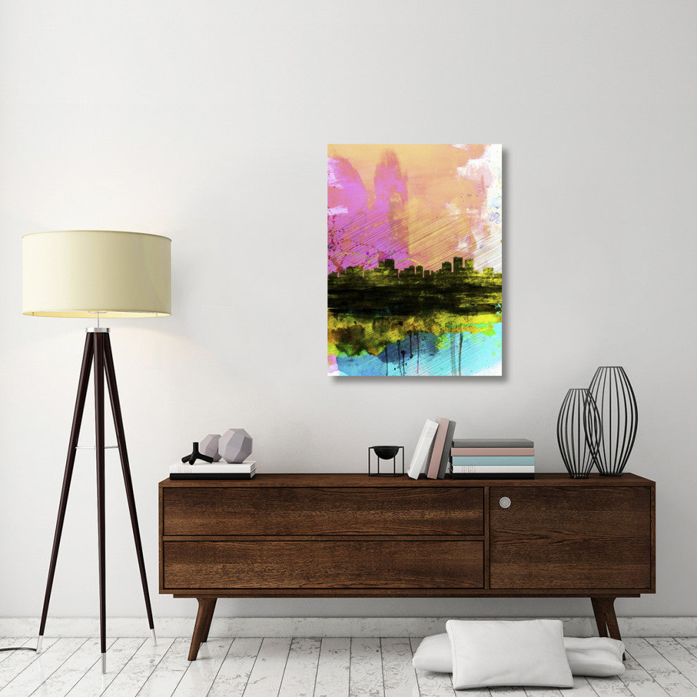"Anchorage Watercolor Skyline" Fine Art Print