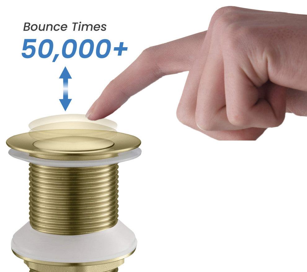 Pop-Up Drain Stopper Without Overflow, Brushed Gold