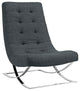 Modern Gray Slope Upholstered Fabric Lounge Chair