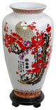 14" Cherry Blossom Porcelain Tung Chi Vase
