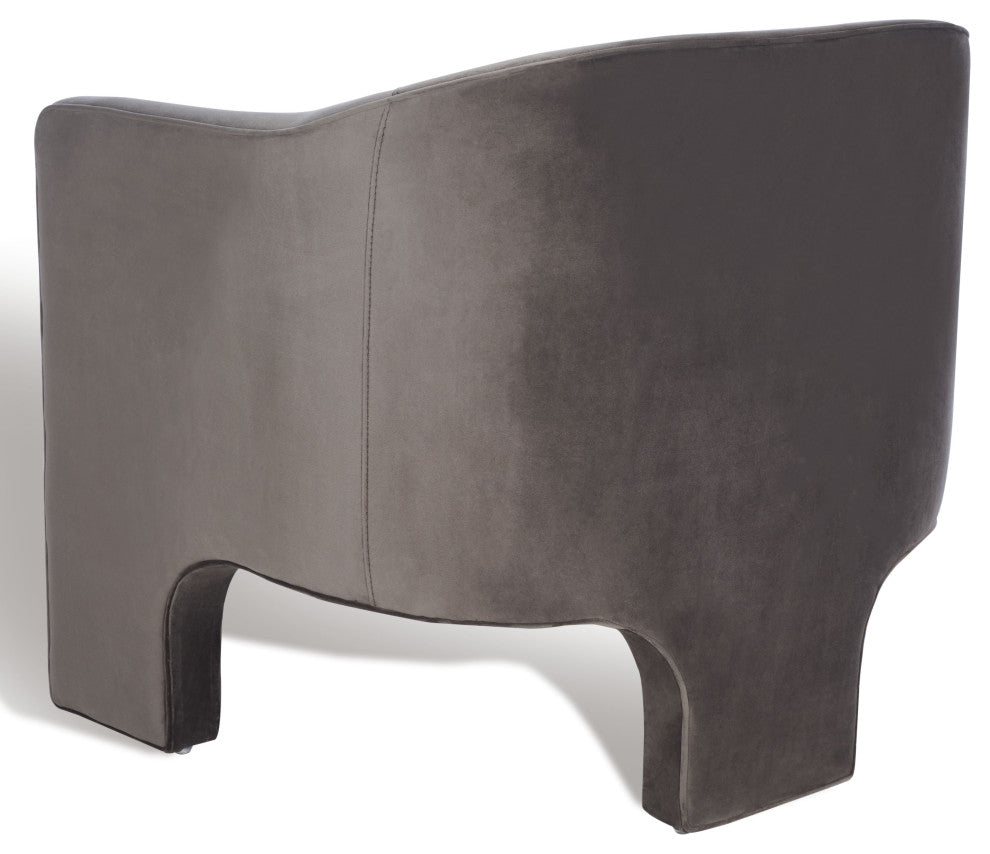 Safavieh Couture Londyn Upholstered Accent Chair, Dark Brown