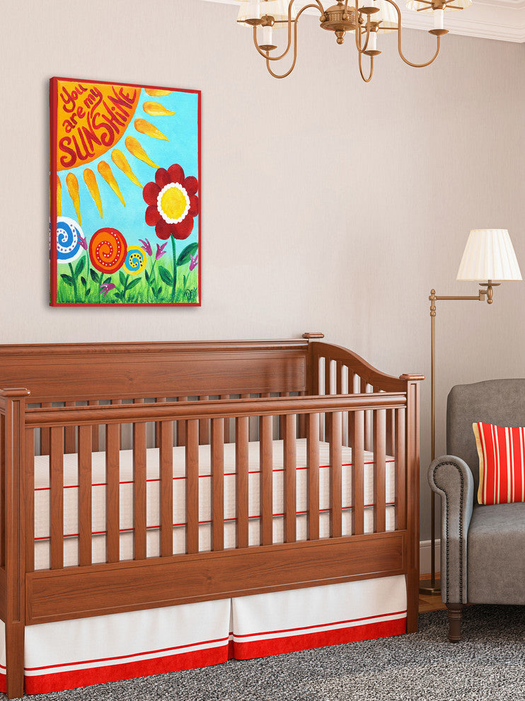 Marmont Hill, "Sunshine Floral" by Nicola Joyner Print on Wrapped Canvas, 12x18