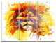 "The King Watching" Glossy Metal Wall Art, 3 Panels, 36"x28"