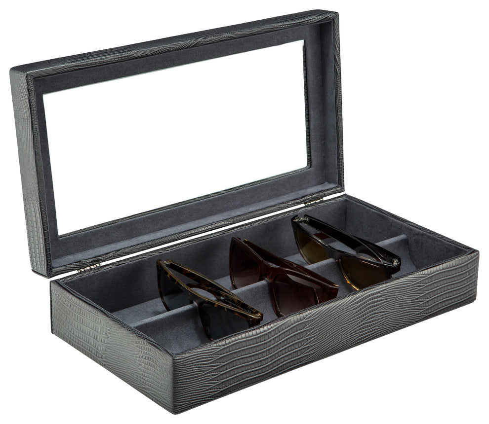 Sunglass Show Box, Gray Lizard