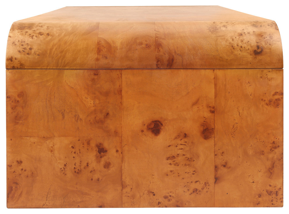 Adriel Burl Wood Coffee Table, Golden Brown Burl
