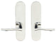 Waterfall Lever, Tubular Full Dummy Pair, Left Hand, Polished Stainless Steel