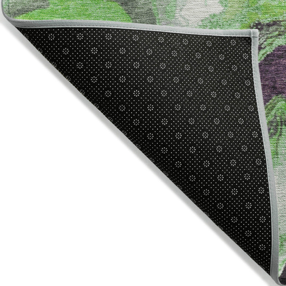 Machine Washable Indoor/Outdoor Chantille ACN1908 Green 1'8" x 2'6" Rug