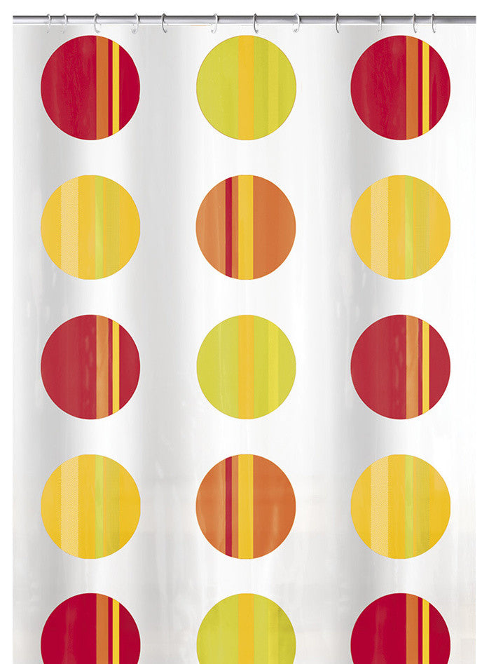 Luxury Circle Pattern Shower Curtain, Point, Multicolor