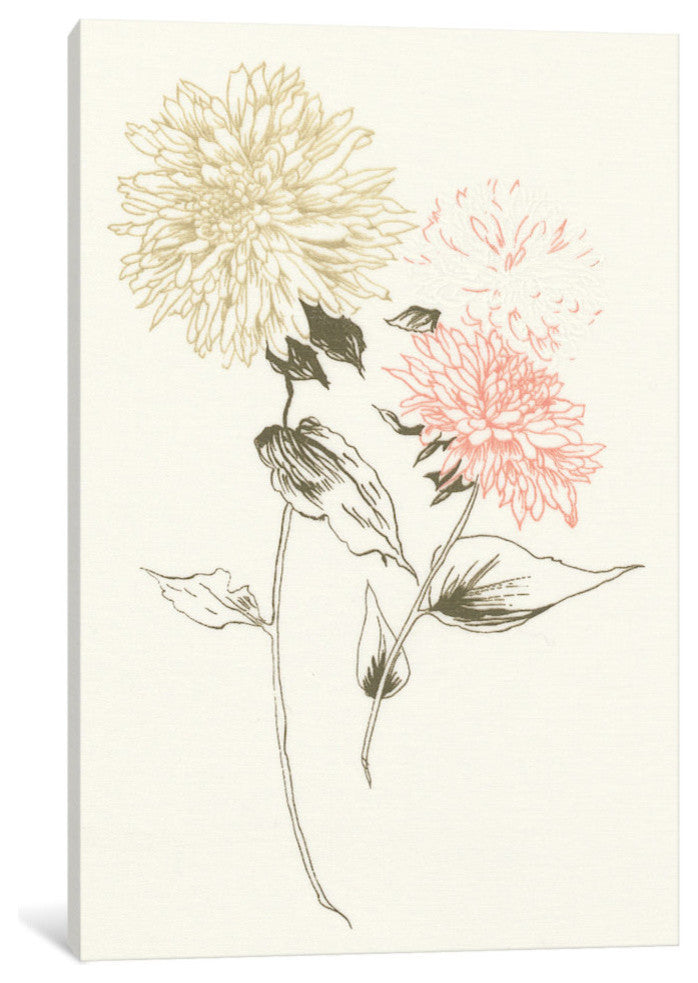 "Flowers on White IV" by Wild Apple Portfolio, 18x12x1.5
