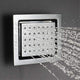 Venice Rectangular Thermostatic LED Shower Set With 4" Jet Body Massage