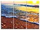 "Sunset Reflecting in Blue Waves" Metal Wall Art, 3 Panels, 36"x28"