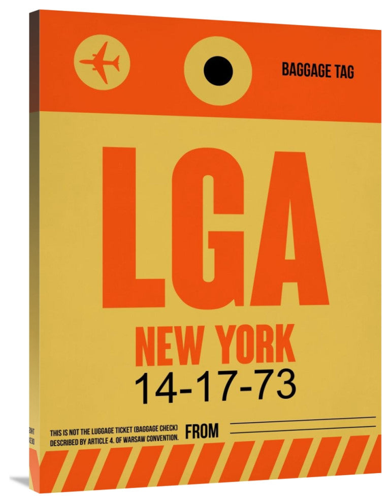 "LGA New York Luggage Tag 1" Fine Art Print