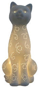 Simple Designs Porcelain Kitty Cat Shaped Animal Light Table Lamp