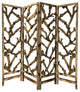 84" Brown Folding 4-Panel Screen Room Divider