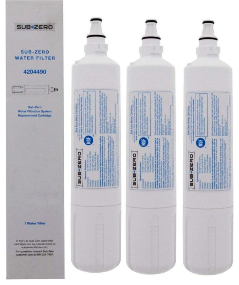 3 PACK Sub-Zero 4204490 Refrigerator Water Filter Subzero