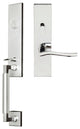 Waterfall Lever, Mortise Entry Handleset, RHR, Polished Stainless Steel