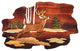 Jumping Deer Hand Crafted Intarsia Wood Art Wall Hanging 26 X 18 X 2.5 Inches