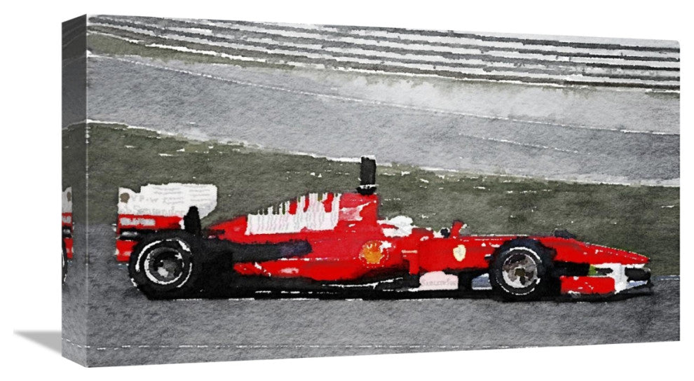 "Ferrari F1 Racing Watercolor" Fine Art Print