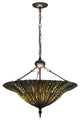 24W Tiffany Lotus Leaf Inverted Pendant