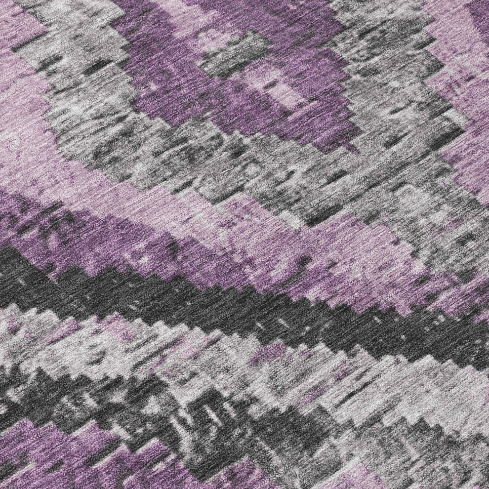Machine Washable Indoor/Outdoor Chantille ACN1890 Violet 2'3" x 7'6" Runner Rug