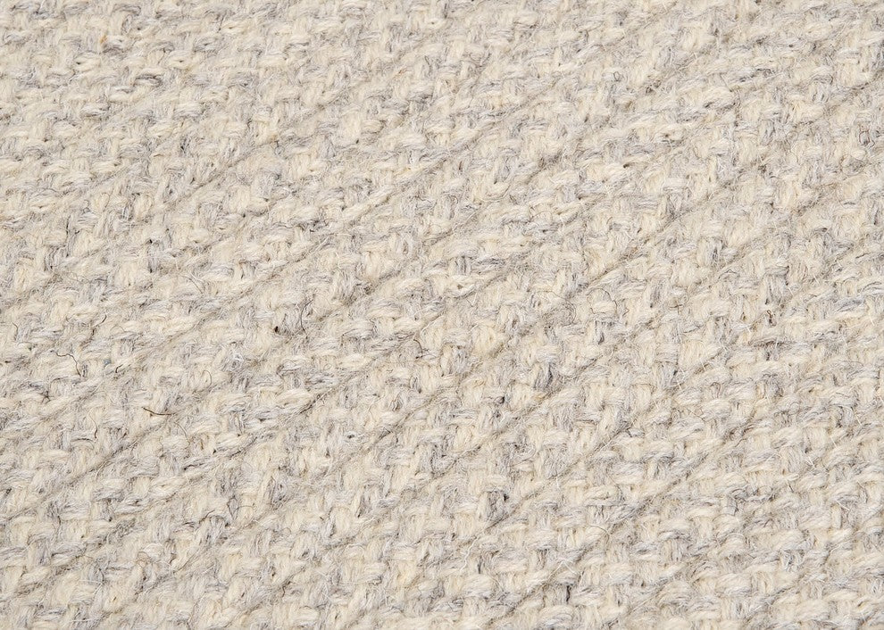 Colonial Mills Natural Wool Houndstooth HD31 Cream Modern Area Rug, Square 4'x4'