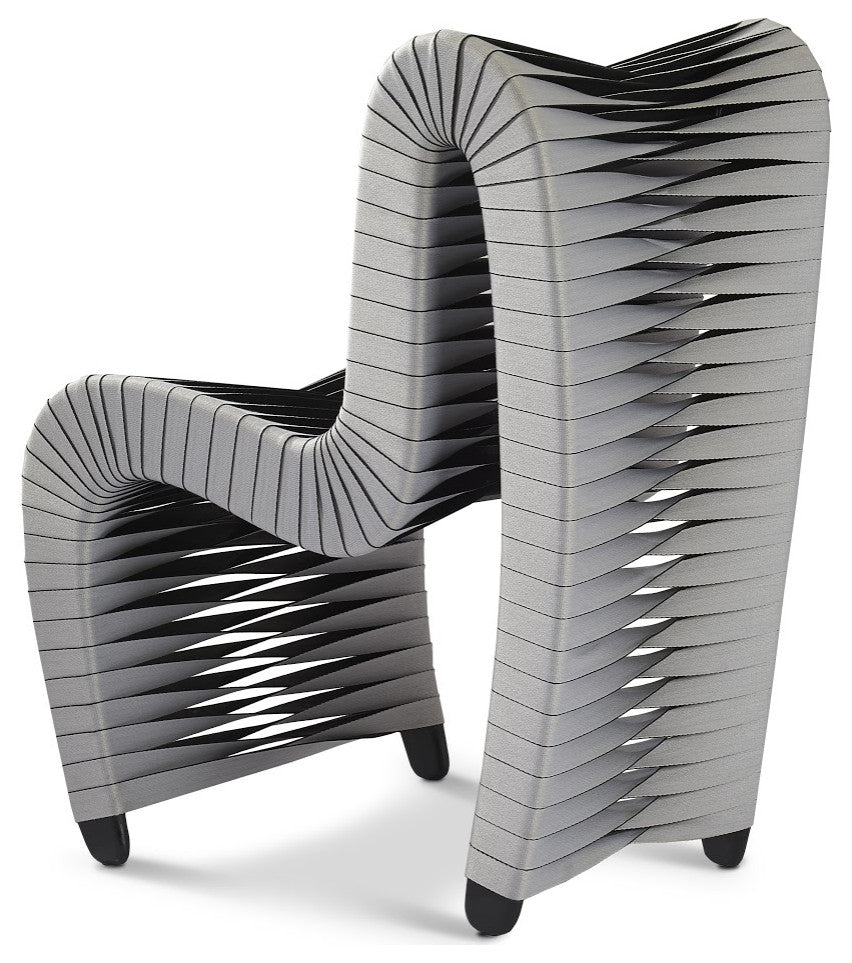 Seat Belt Dining Chair, Gray, Cotton